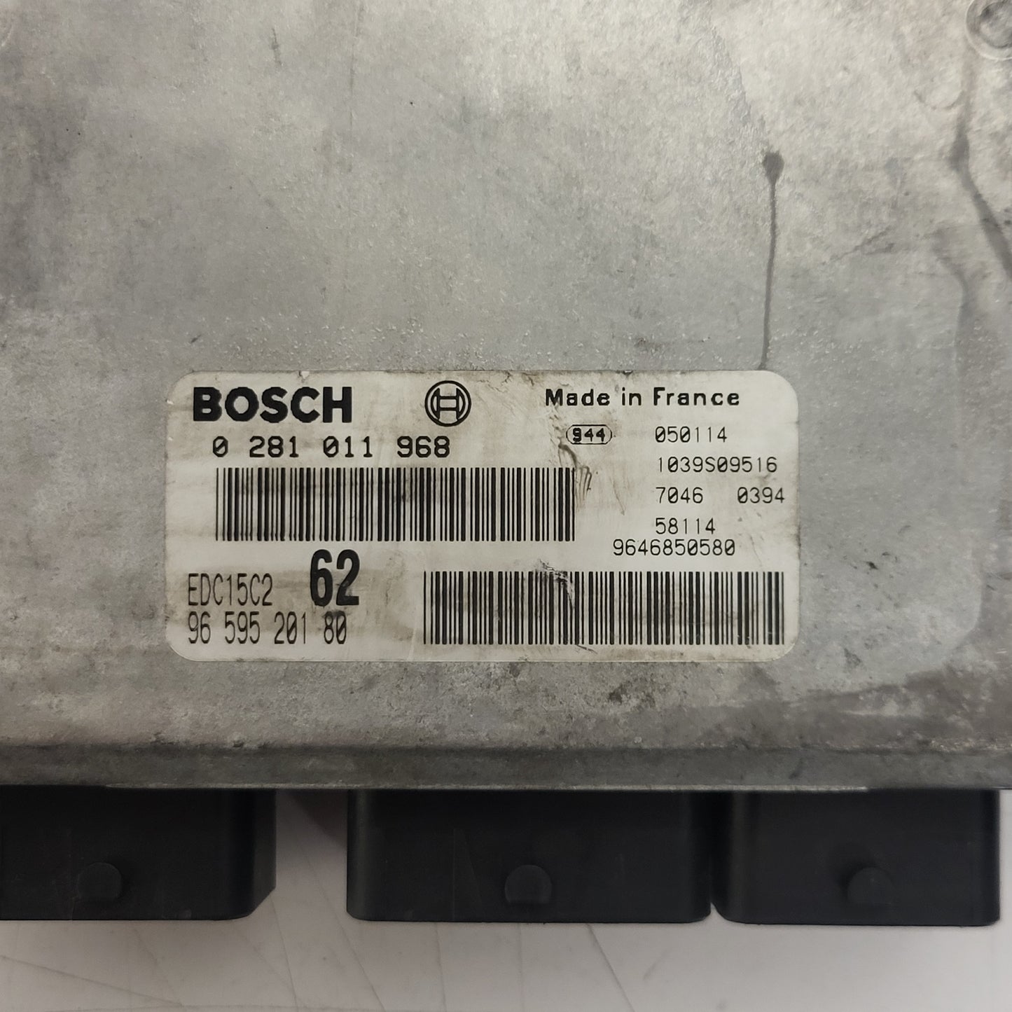 Fiat Peugeot Citroen ECU / 0281011968 / 9659520180 / EDC15C2 / 9646850580 BOSCH