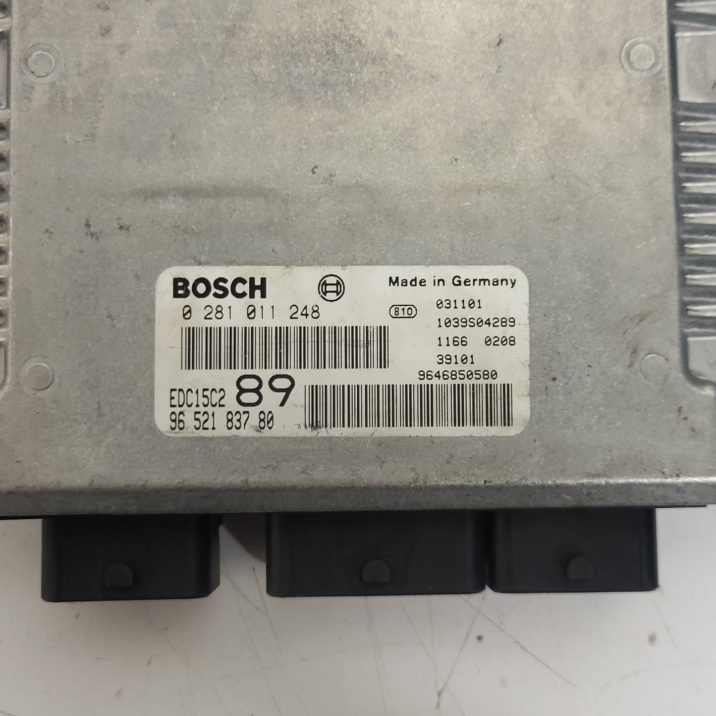 PEUGEOT CITROEN ECU / 0281011248 / EDC15C2 / 9652183780 / 9646850580 / BOSCH