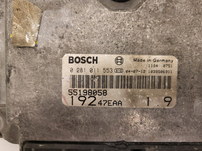 Fiat STILO ECU / 0281011553 / 55198058 / 19247EAA / BOSCH