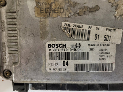 Peugeot Citroen ECU / 0281010249 / 9636256980 / EDC15C2 / BOSCH