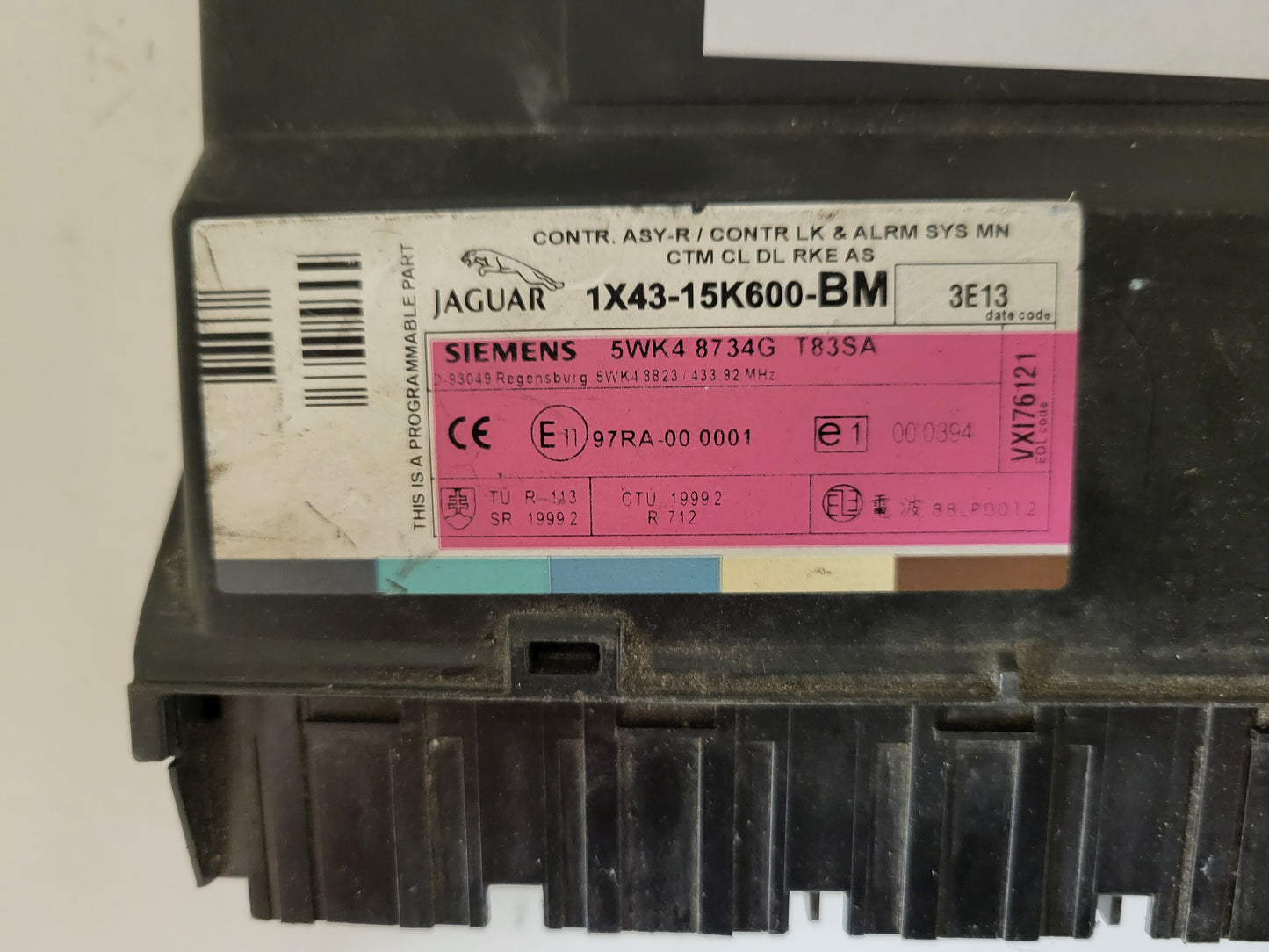 JAGUAR ECU MODULE / 1X43-15K600-BM / 5WK48734G / SIEMENS