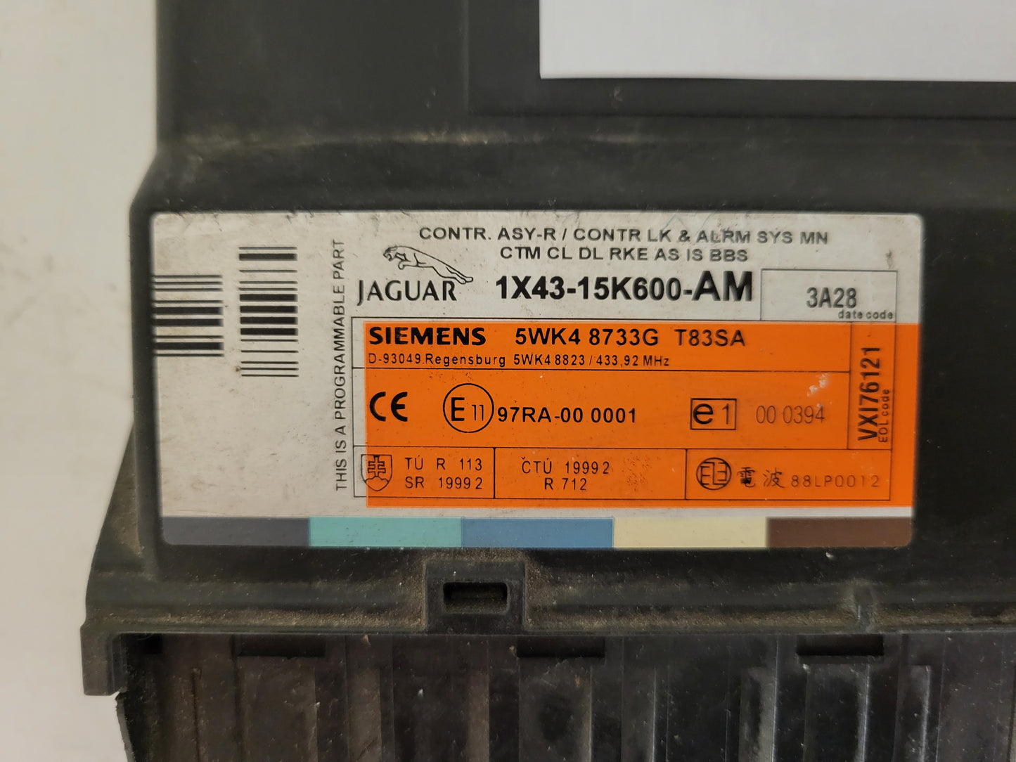 JAGUAR ECU MODULE / 1X43-15K600-AM / 5WK48733G / SIEMENS
