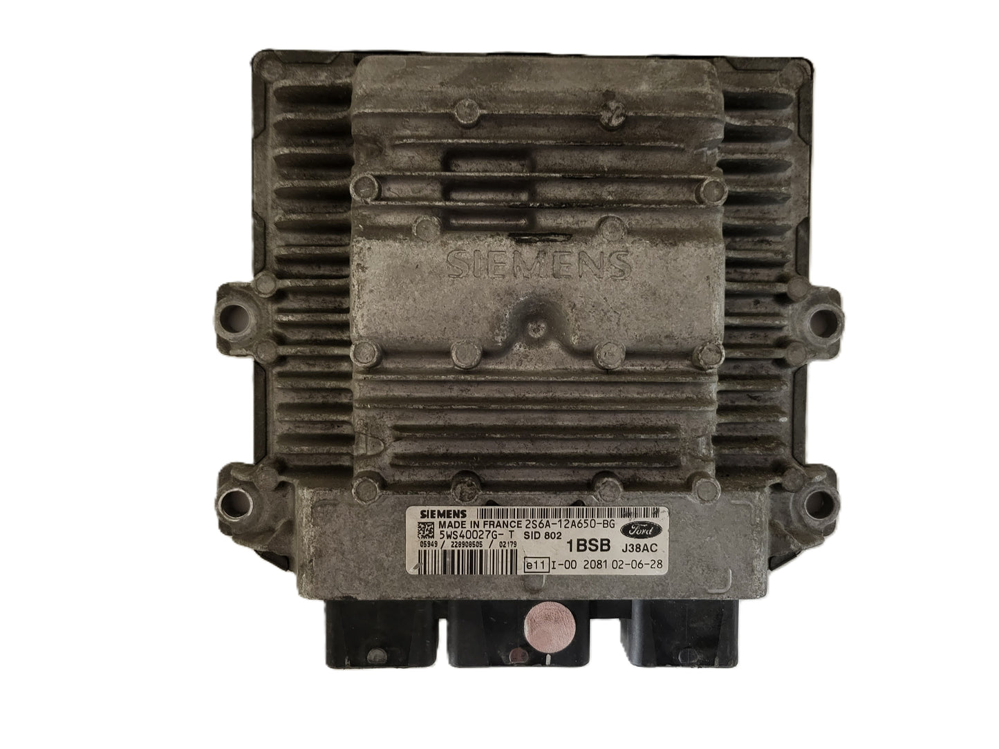 FORD FIESTA ECU / 2S6A-12A650-BG / 5WS40027G-T / 1BSB / SID802 / SIEMENS