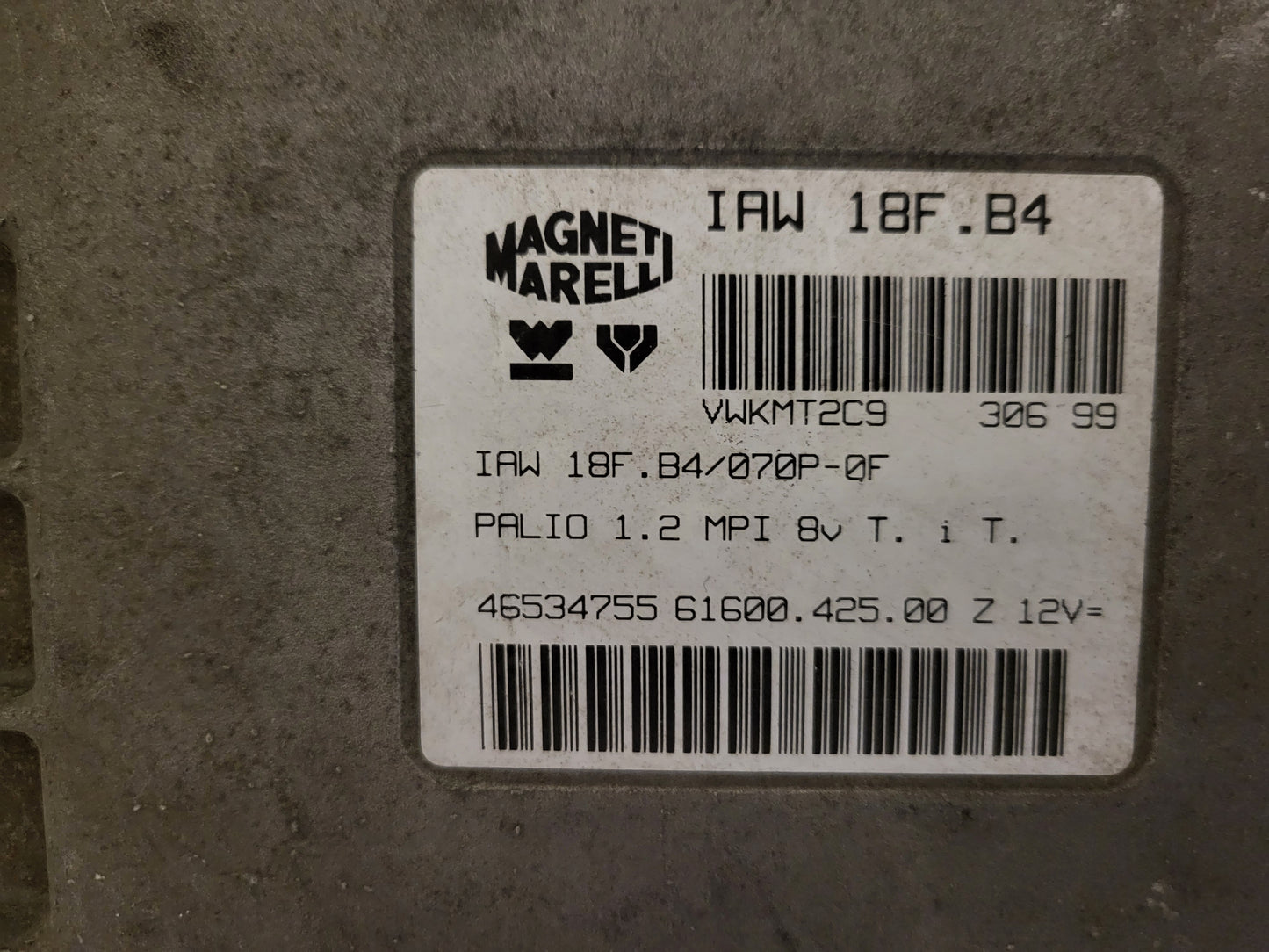 Fiat Palio 1.2 ECU / 46534755 / IAW 18F.B4 / 61600.425.00 / MAGNETI MARELLI