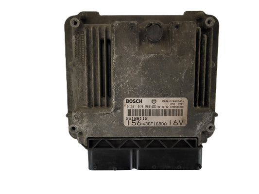 ALFA ROMEO 156 ECU / 0281010986 / 55188112 / 156436F16BDA16V / BOSCH