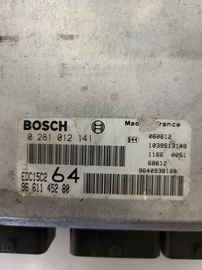 Peugeot 807 ECU / 0281012141 / 9661145280 / EDC15C2 / 9640938180 / BOSCH