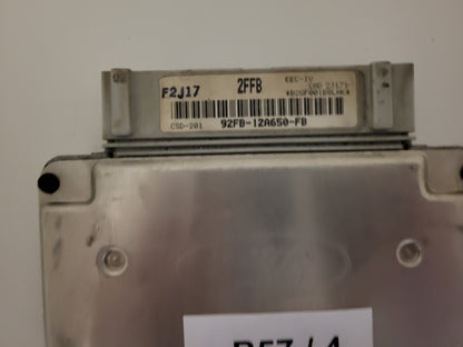 Ford Fiesta ECU / 92FB-12A650-FB / 2FFB / CSD-201 / EEC-IV