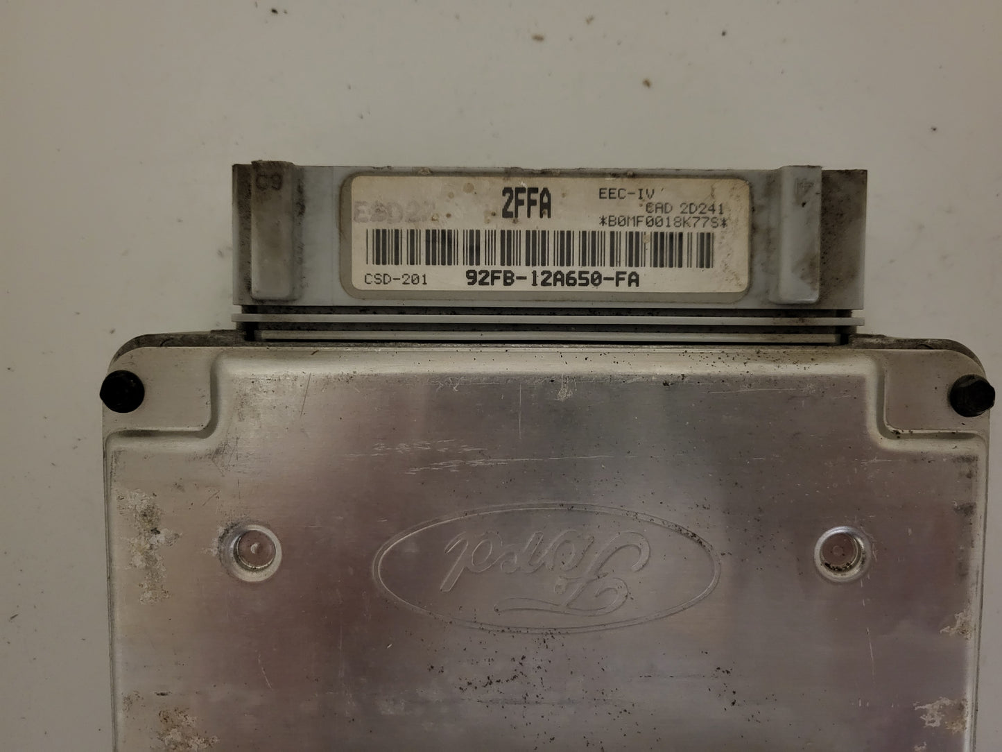 Ford Fiesta ECU / 92FB-12A650-FA / 2FFA / CSD-201 / EEC-IV