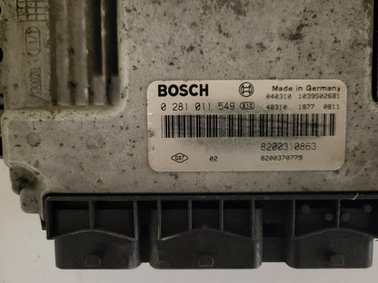 Renault ECU / 0281011549 / 8200310863 / 8200370779 / BOSCH