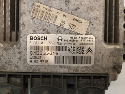 PEUGEOT CITROEN ECU / 0281011560 / 9656169780 / EDC16C34 / BOSCH