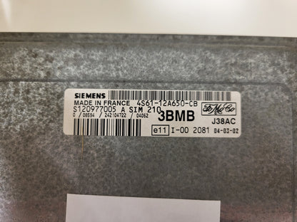 FORD FIESTA ECU / S120977005A / 4S61-12A650-CB / SIM210 / 3BMB / J38AC