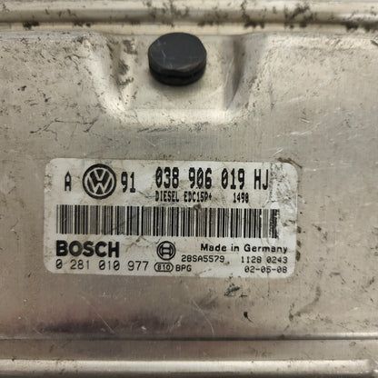 VW GOLF ECU / 038906019HJ / 0281010977 / EDC15P+ / BOSCH