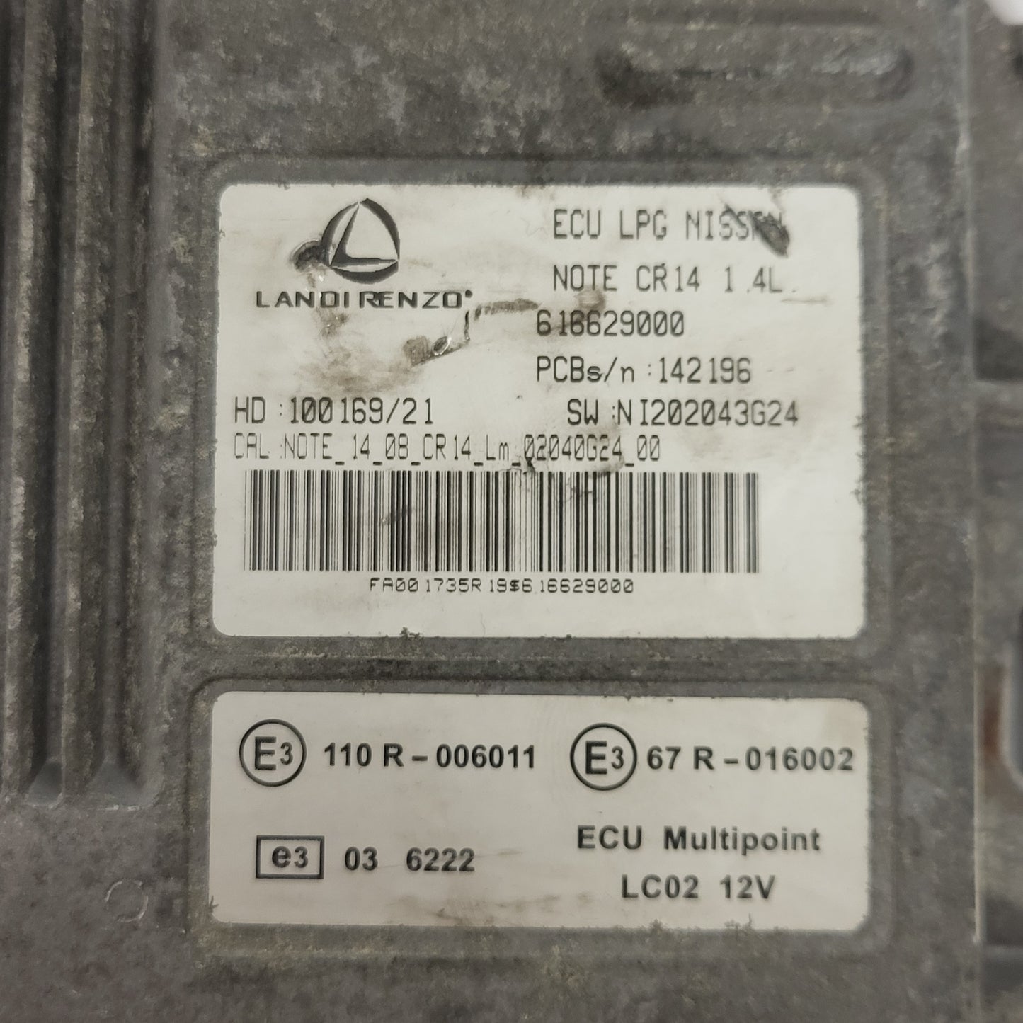NISSAN NOTE 1.4 LPG ECU  / 616629000 / NI202043G24 / 100169/21 / 110R-006011
