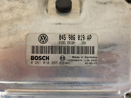 VW GOLF POLO ECU / 045906019AP / 0281010865 / EDC15P+ / BOSCH