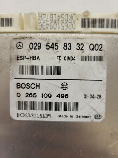 Mercedes a class ecu / 0295458332 / 0265109496 / bosch