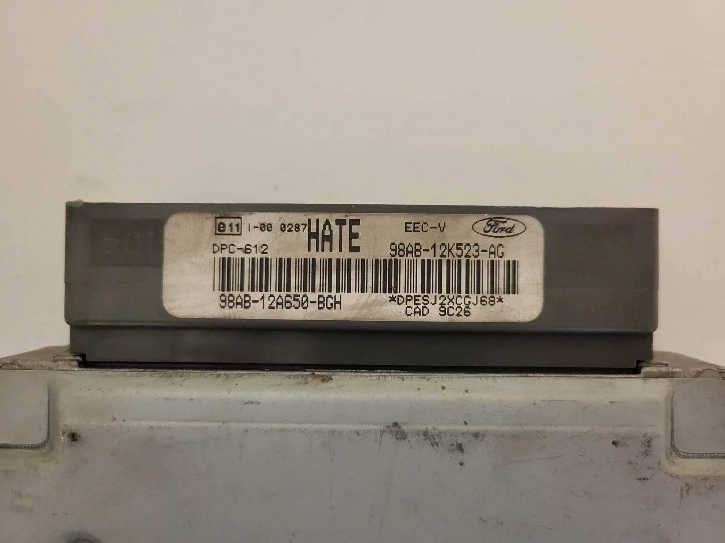 FORD ECU / 98AB-12A650-BGH / 98AB12A650BGH / HATE / DPC-612 / EEC-V