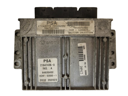 CITROEN PEUGOT ECU / 21647436-0 / 9647007880 / 9644674980 / S2000-1 / SAGEM