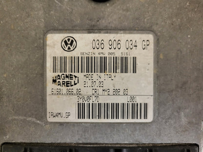 VW AUDI SEAT ŠKODA ECU / 036906034GP / IAW4MV.GP / 61601.066.02