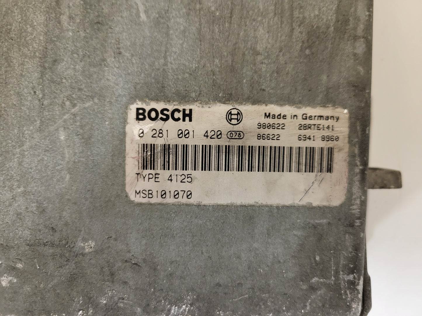 LAND ROVER FREELANDER ECU / 0281001420 / TYPE 4125 / MSB101070 / BOSCH