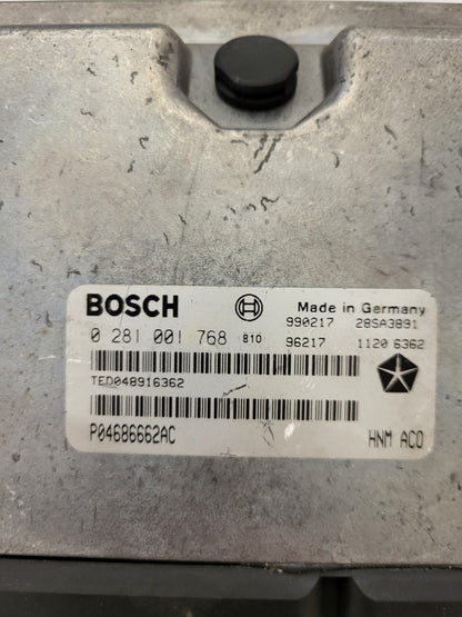 CHRYSLER VOYAGER ECU / 0281001768 / P04686662AC / TED048916362 / BOSCH