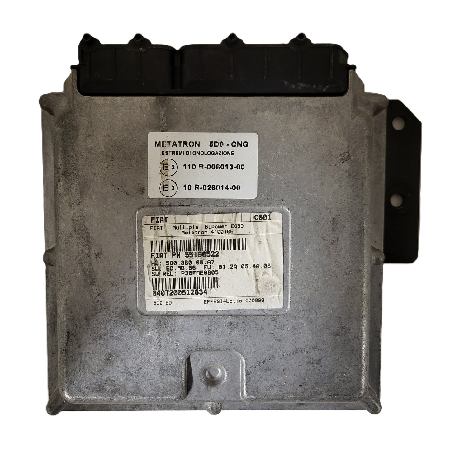 FIAT MULTIPLA BIPOWER ECU / 55196522 / 4100105 / C601 / METATRON
