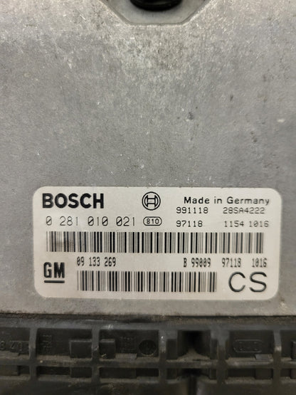 Opel Zafira ECU / 0281010021 / 09133269 / CS / BOSCH