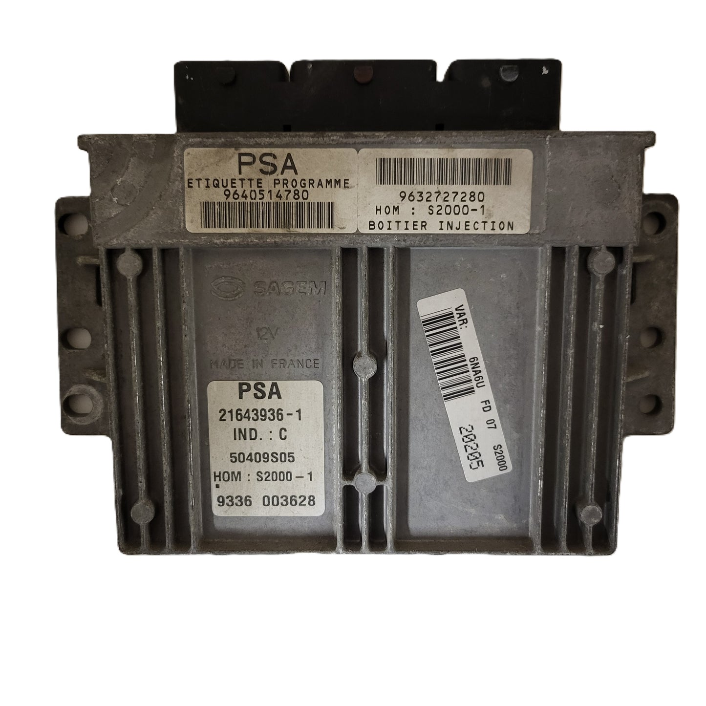 Citroen Xsara 1.8 ECU / 9640514780 / 21643936-1 / S2000-1 / 9632727280 / SAGEM