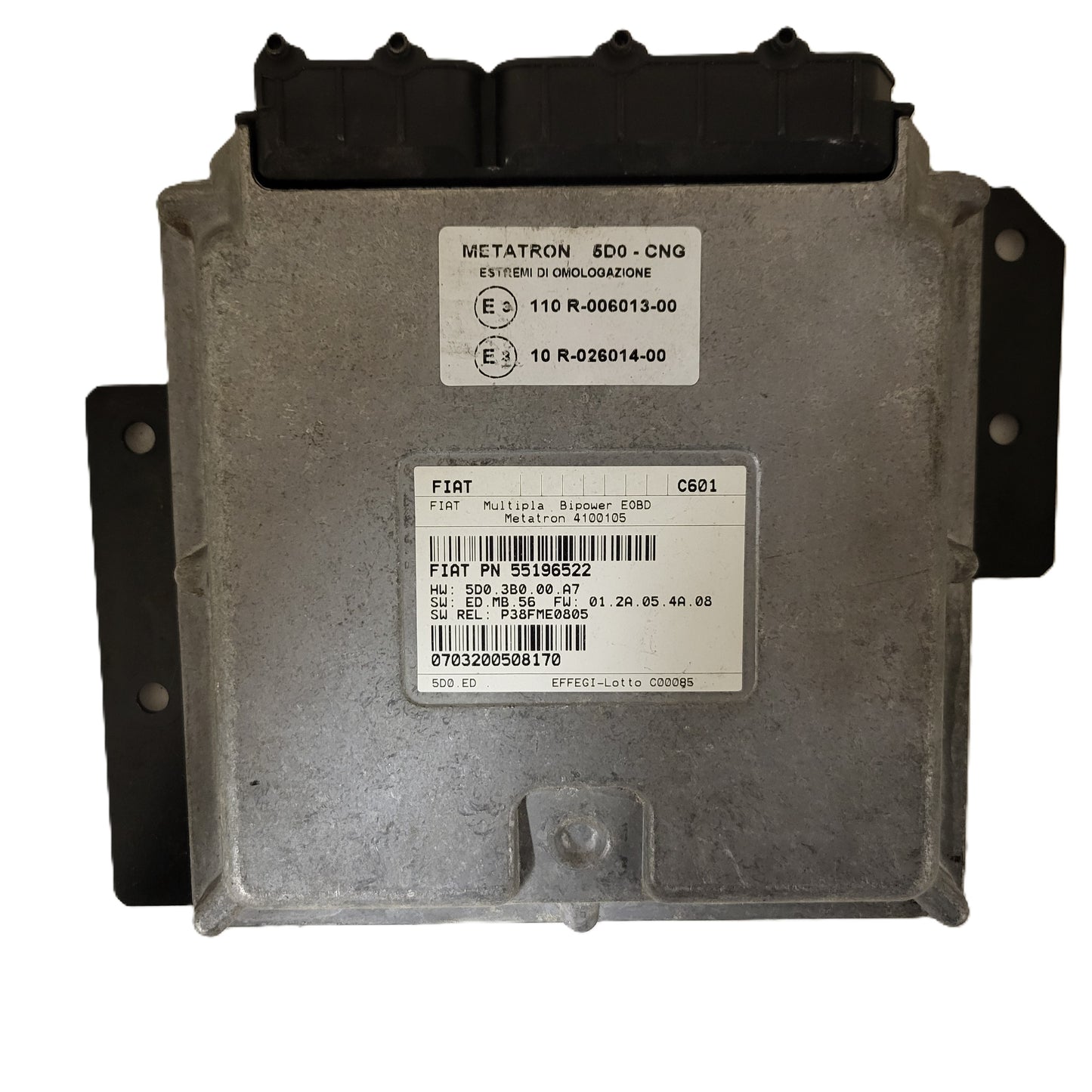 FIAT MULTIPLA BIPOWER ECU / 55196522 / 4100105 / C601 / METATRON