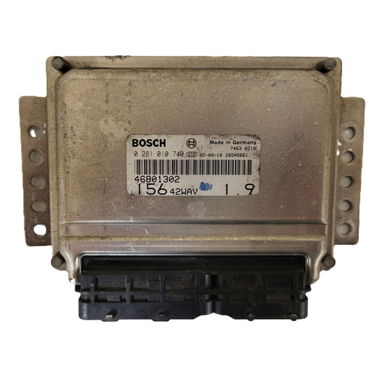ALFA ROMEO 156 ECU / 0281010740 / 46801302 / BOSCH