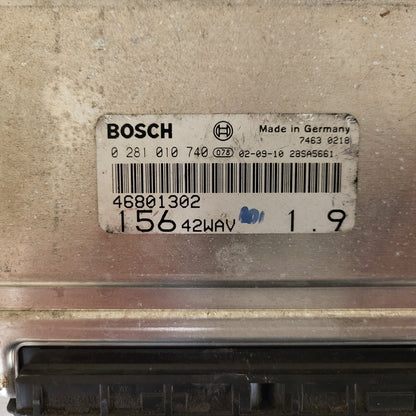 ALFA ROMEO 156 ECU / 0281010740 / 46801302 / BOSCH