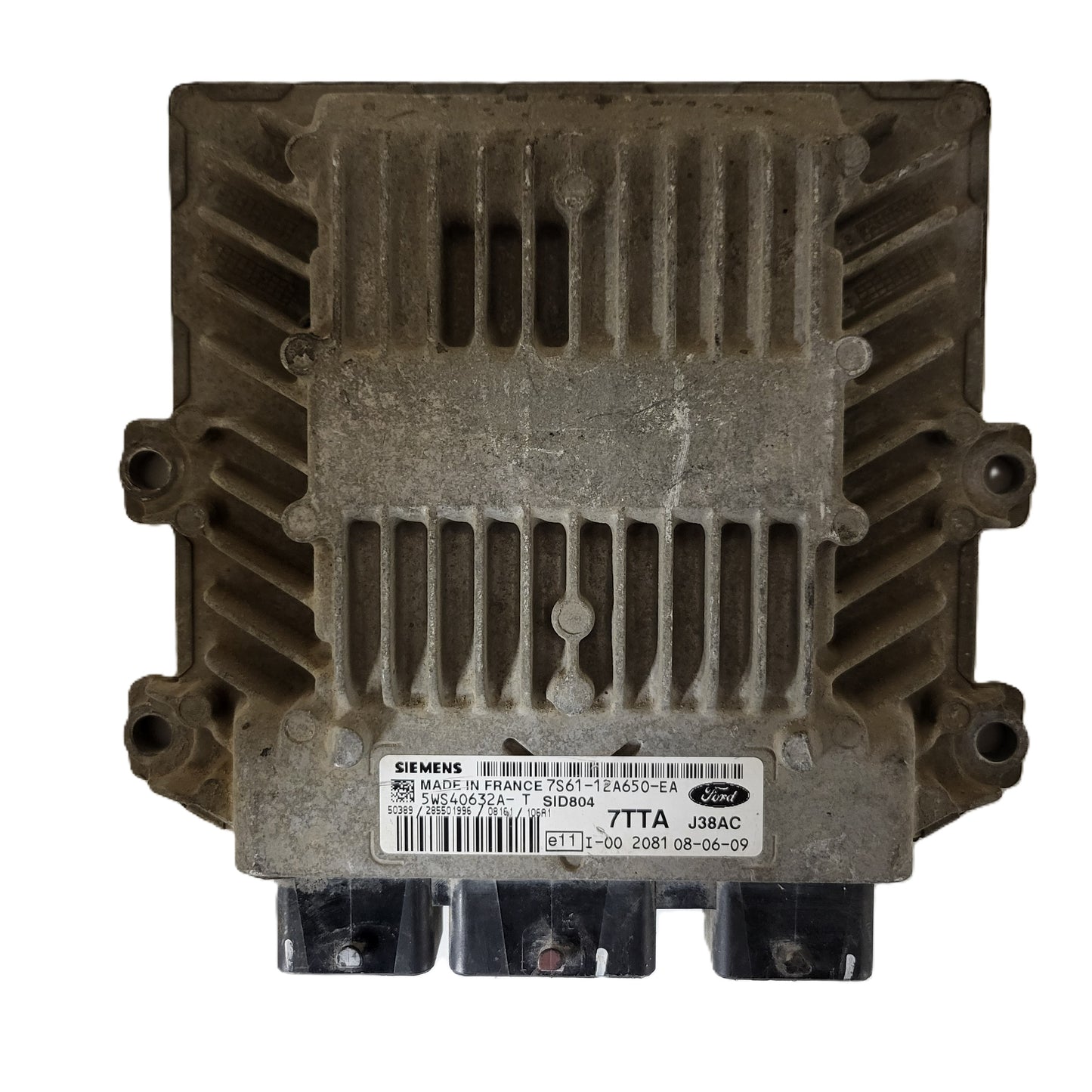 FORD FIESTA ECU / 7S61-12A650-EA / 5WS40632A-T / 7TTA / J38AC / SID804 / SIEMENS