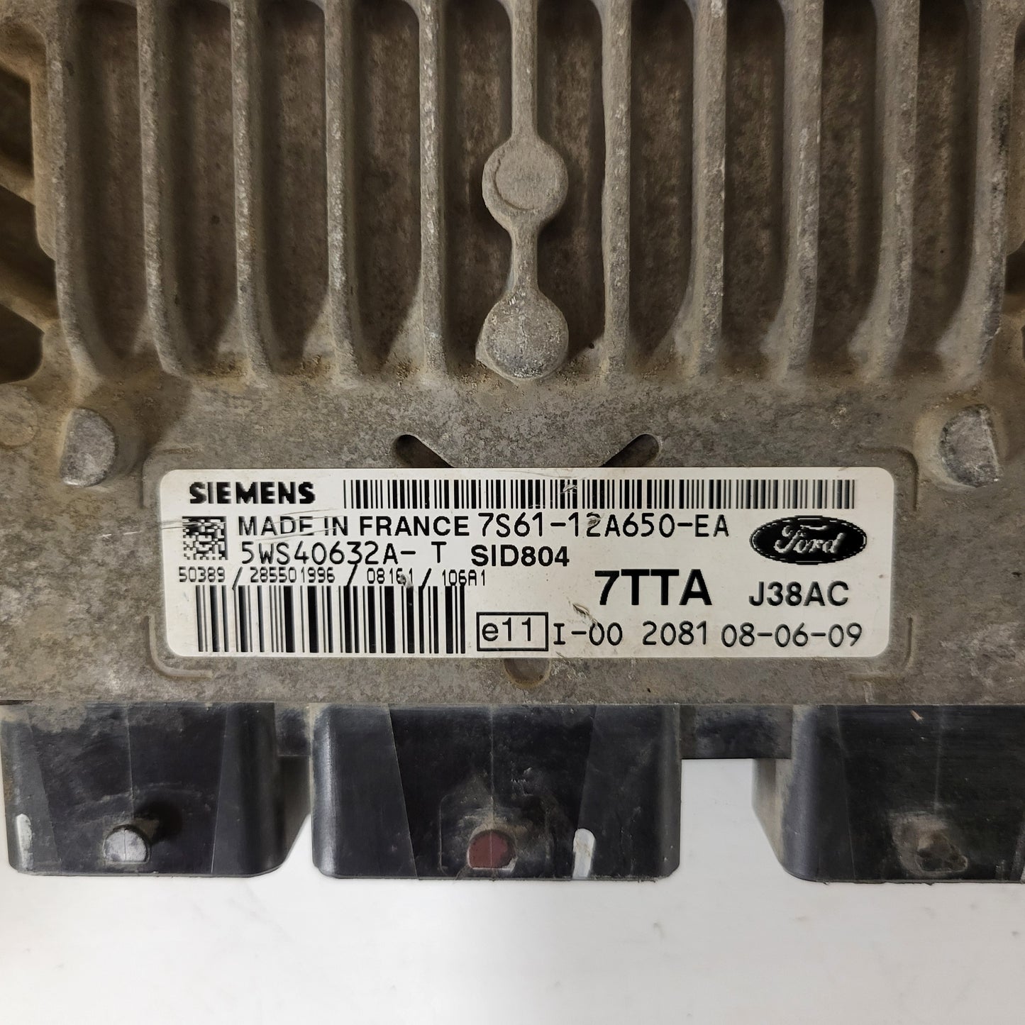 FORD FIESTA ECU / 7S61-12A650-EA / 5WS40632A-T / 7TTA / J38AC / SID804 / SIEMENS