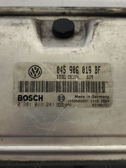 VW POLO ECU / 045906019BF / 0281011241 / EDC15P+ / BOSCH - B63-20 - 2