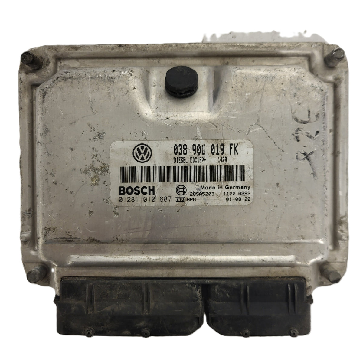 SEAT LEON ECU / 038906019FK / 0281010687 / BOSCH - B63-23 - 1