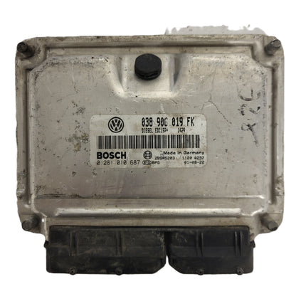 SEAT LEON ECU / 038906019FK / 0281010687 / BOSCH - B63-23 - 1