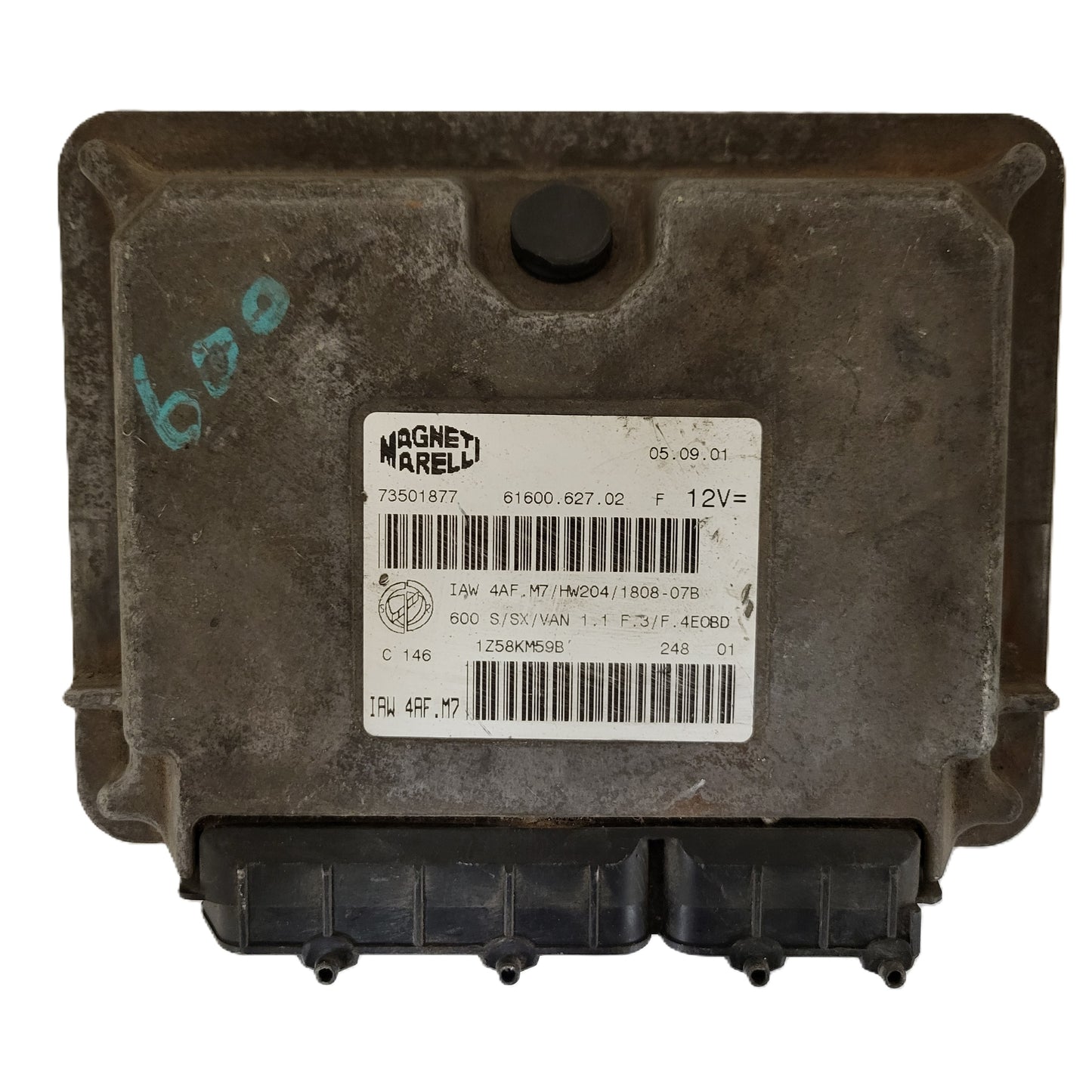Fiat 600 ECU / IAW4AF.M7 / 73501877 / HW204 / MAGNETI MARELLI