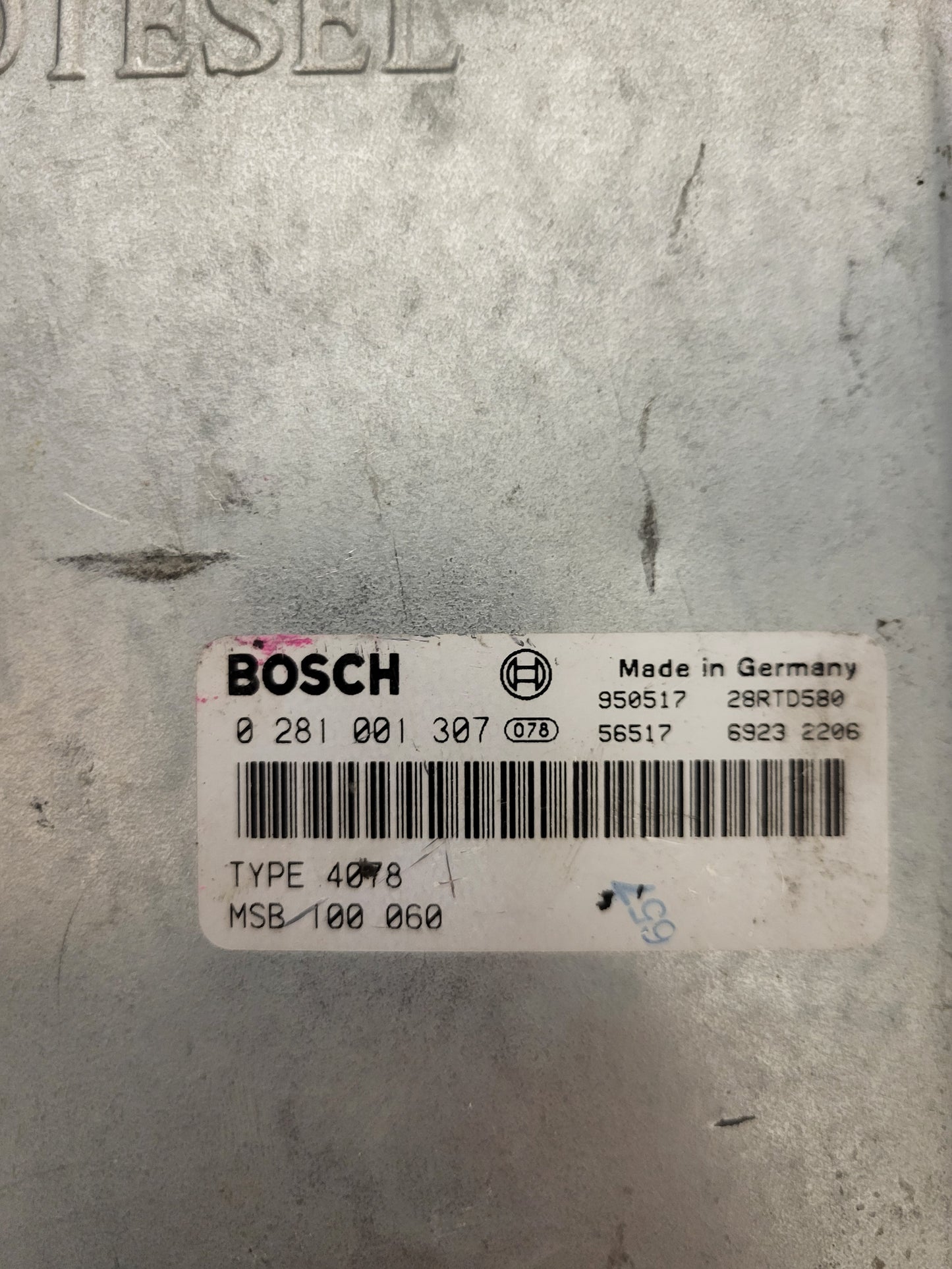 ROVER 600 ECU / 0281001307 / TYPE 4078 / MSB100060 / BOSCH