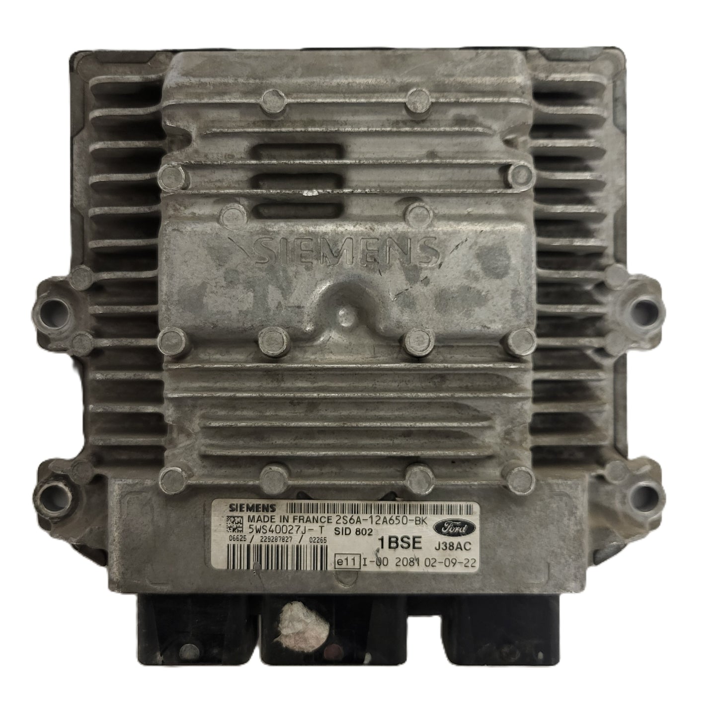 FORD FIESTA ECU / 2S6A-12A650-BK / 5WS40027J-T / SID802 / 1BSE/ J38AC / SIEMENS
