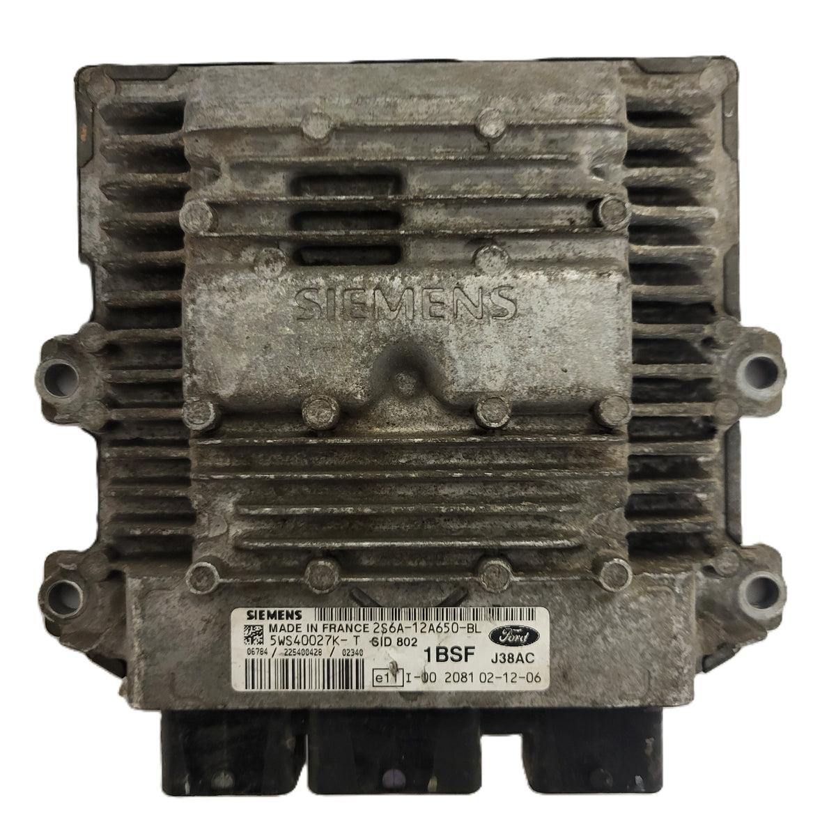 Ford ECU / 2S6A-12A650-BL / 5WS40027K-T / 1BSF / SID802 / J38AC / SIEMENS - B65-04 - 1