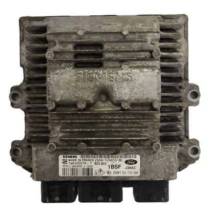 Ford ECU / 2S6A-12A650-BL / 5WS40027K-T / 1BSF / SID802 / J38AC / SIEMENS - B65-04 - 1