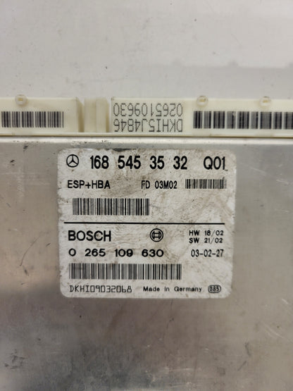 MERCEDES-BENZ A CLASS W168 ESP ECU / 1685453532 / 0265109630 / BOSCH ESP+HBA