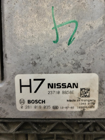 NISSAN QASHQAI ECU / 0281019035 / 23710BB58E / H7 / BOSCH