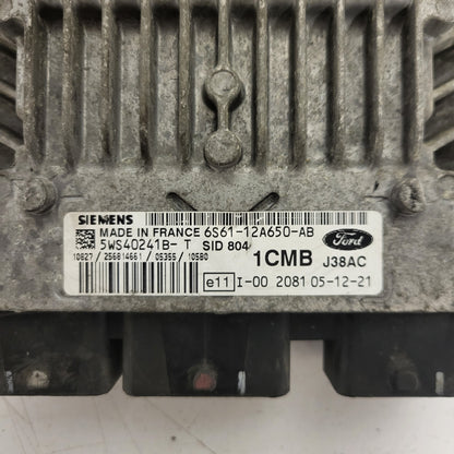 FORD FIESTA ECU / 6S61-12A650-AB / 5WS40241B-T / SID804 / 1CMB / SIEMENS