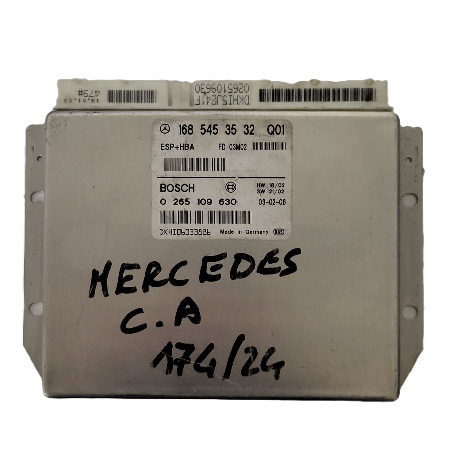 MERCEDES-BENZ A CLASS W168 ESP ECU / 1685453532 / 0265109630 / BOSCH ESP+HBA