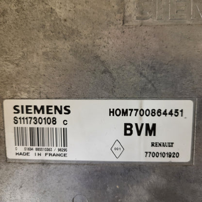 Renault ECU / S111730108C / HOM7700864451 / 7700101920 / S111730108 / SIEMENS