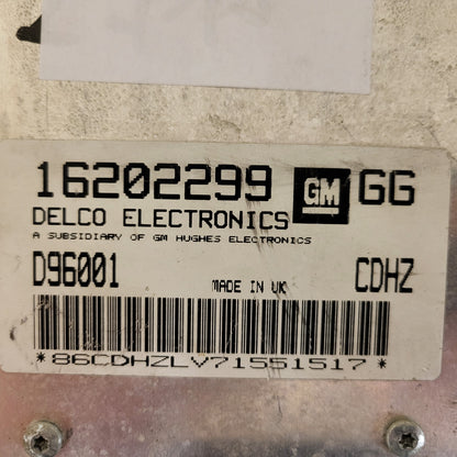 Opel VECTRA ECU / 16202299 / D96001 / CDHZ / DELCO