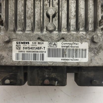 CITROEN BERLINGO PARTENER ECU / 5WS40146F-T / SID801A / SW9657544780 / HW9647423380 / SIEMENS