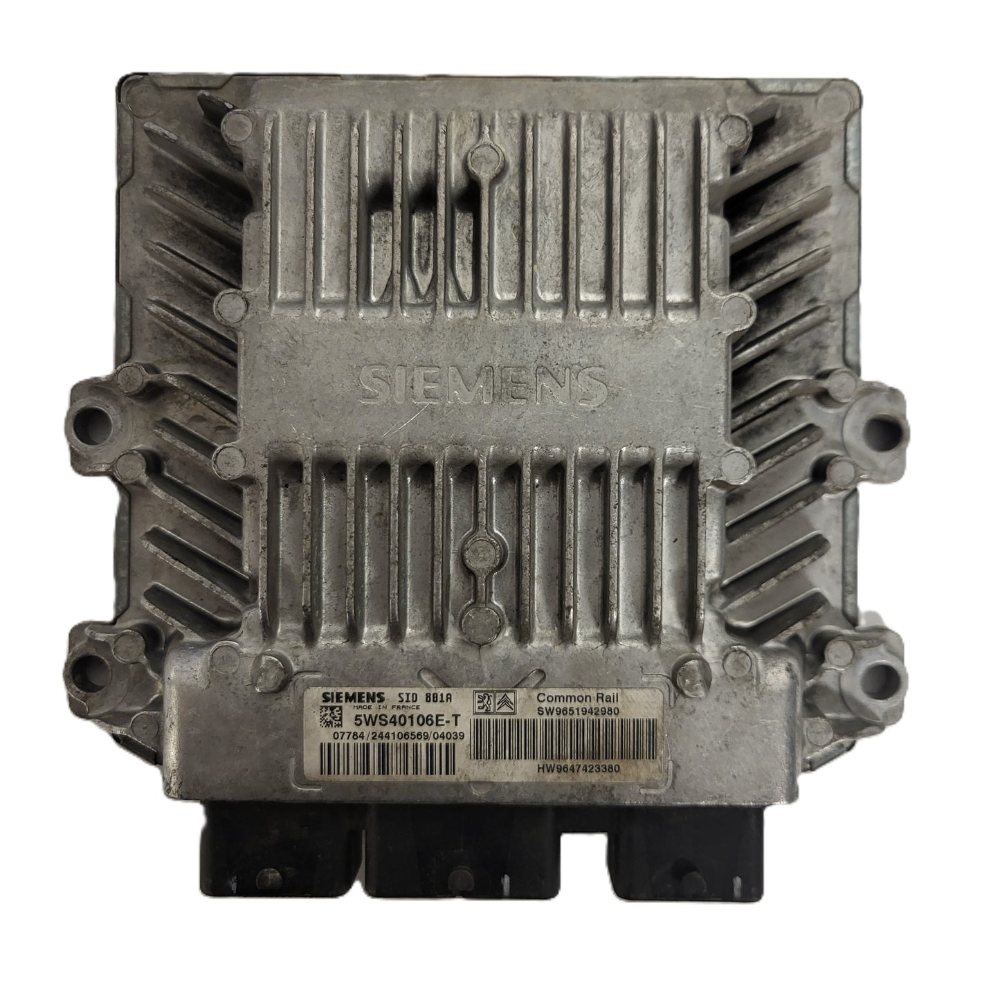 CITROEN PEUGEOT ECU / 5WS40106E-T / SID801A / SW9651942980 / HW9647423380 / SIEMENS
