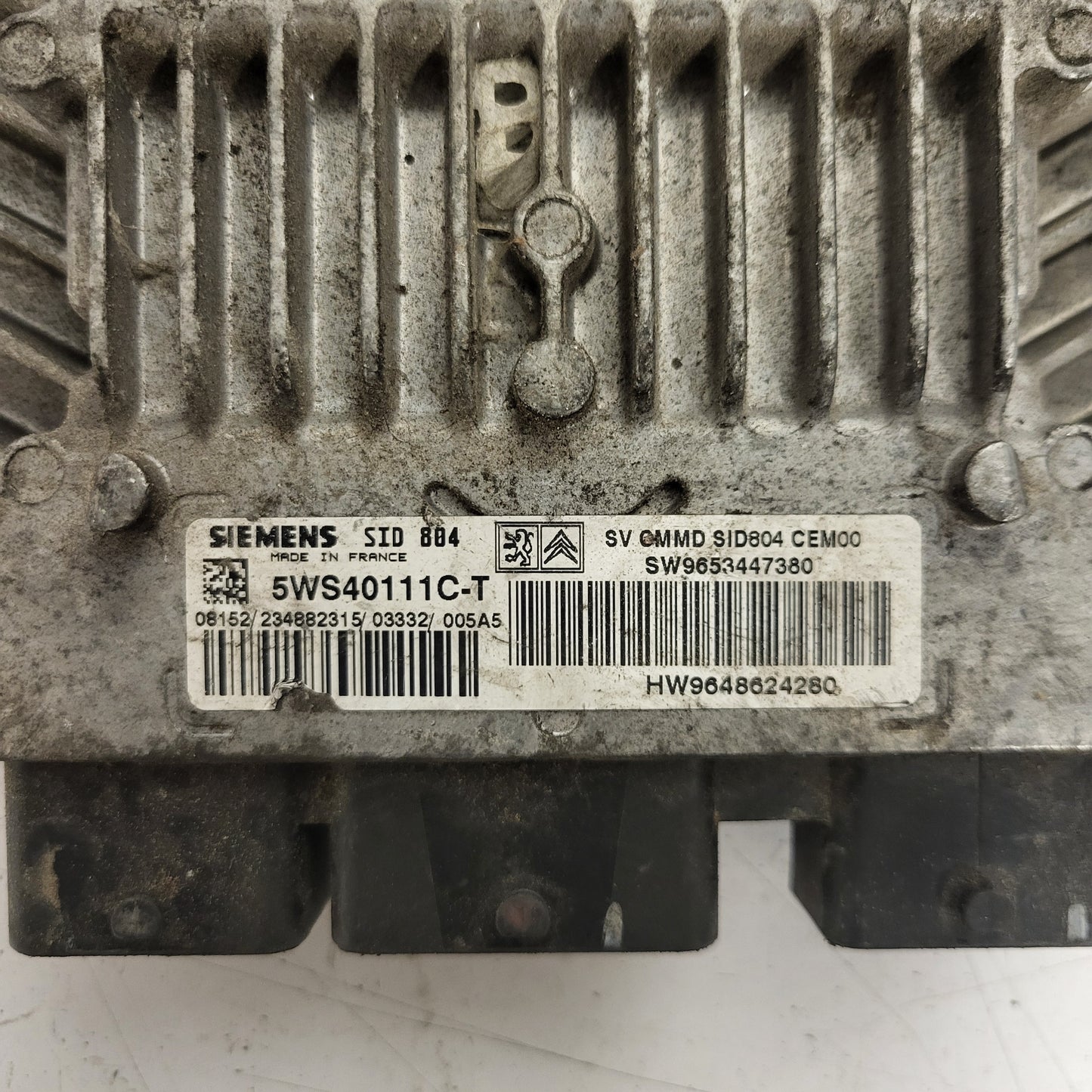 CITROEN ECU / 5WS40111C-T / SW 9653447380 / HW 96486524280 / SID804  SIEMENS