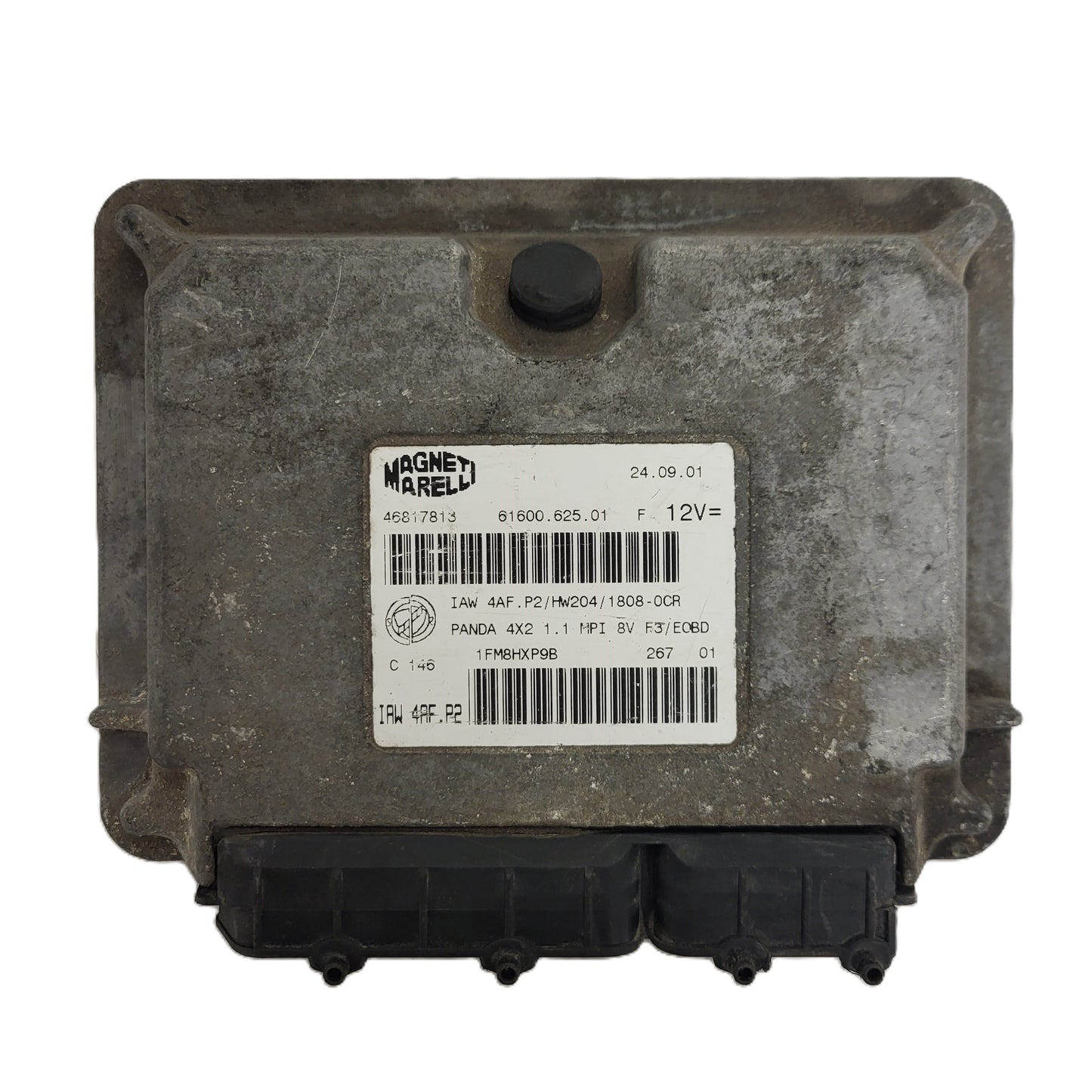 FIAT PANDA 1.1 ECU / 46817813 / IAW 4AF.P2 / 61600.625.01 / HW204 / MAGNETI MARELLI